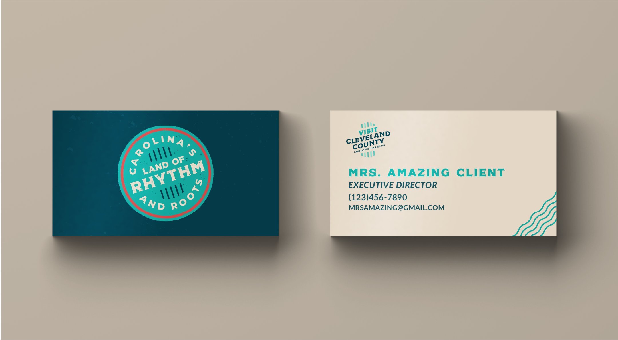 Cleveland County business card mockup